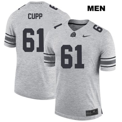 Men's NCAA Ohio State Buckeyes Gavin Cupp #61 College Stitched Authentic Nike Gray Football Jersey JV20W84FV